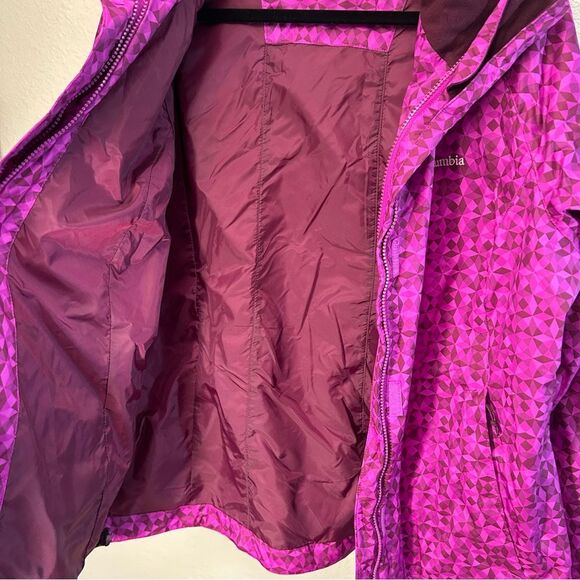 Columbia Womens Outer West Interchange Jacket Bright Plum Print Large - Picture 14 of 15
